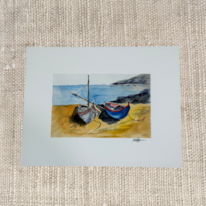 TWO FISHING BOATS PRINT