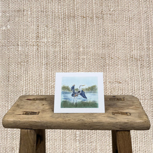 BLUE HERON GREETING CARD