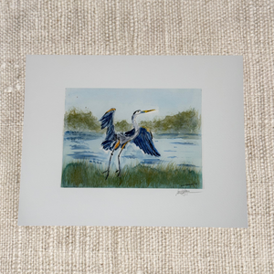 BLUE HERON PRINT