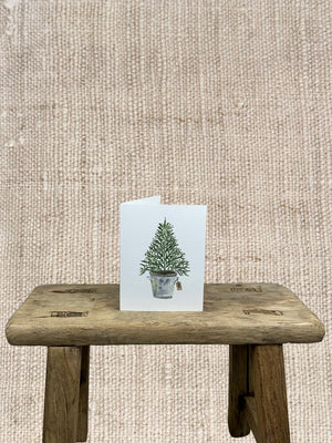 HOLIDAY TREE IN TIN GREETING CARD