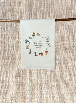 GARDEN WREATH TEA TOWEL
