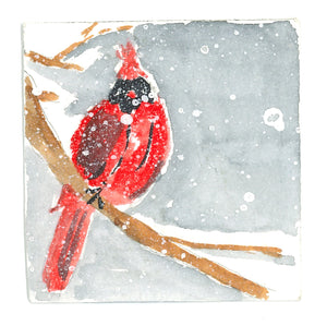 WINTER CARDINAL GREETING CARD