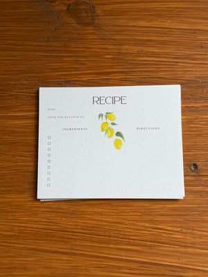 Lemons Recipe Cards