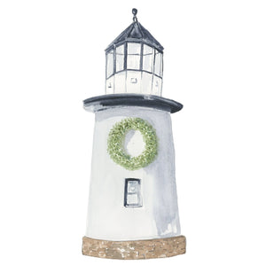 WINTER LIGHTHOUSE GREETING CARD