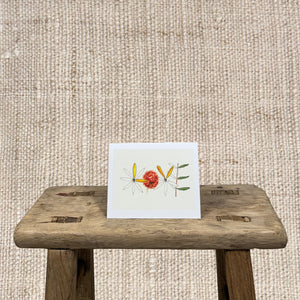 LOVE FLOWERS GREETING CARD