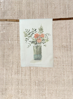 ROSE IN VASE TEA TOWEL