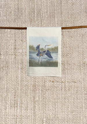 BLUE HERON TEA TOWEL