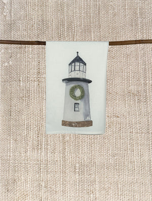 WINTER LIGHTHOUSE TEA TOWEL