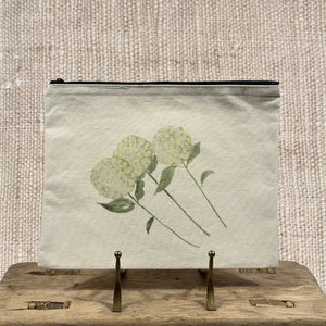 LARGE WHITE HYDRANGEA POUCH