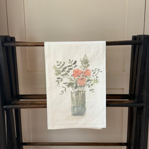 ROSE IN VASE TEA TOWEL