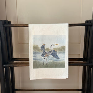 BLUE HERON TEA TOWEL