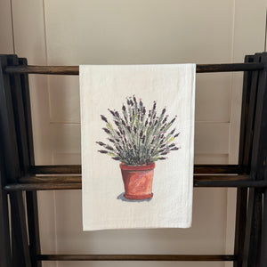 LAVENDER IN CLAY POT TEA TOWEL