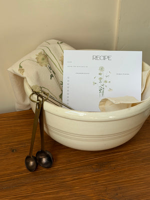 White Flowers Recipe Cards