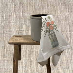 ROSE IN VASE TEA TOWEL